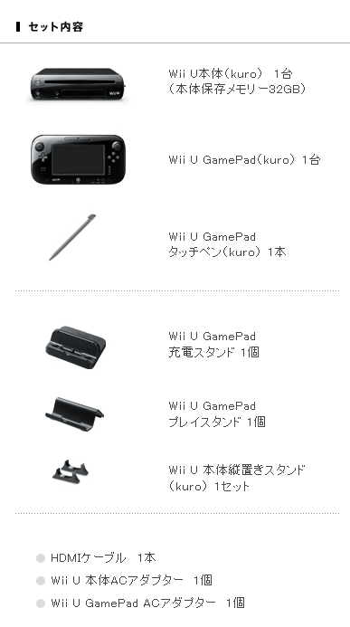 Wii Uは、ベーシックセット、プレミアムセットの2種類で販売、発売日、値段などの情報も公開