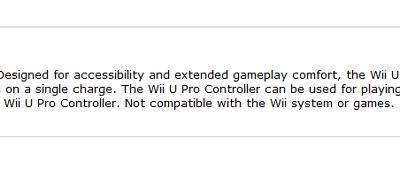 Wii U PRO コントローラーの稼働時間、Wiiとの互換性の情報が明らかになっています