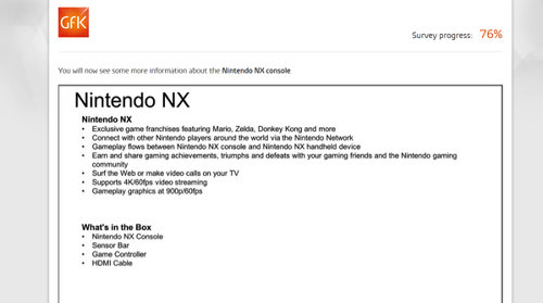 ニンテンドーNXの解像度は900pという噂が海外で出ています