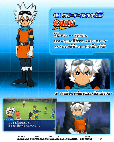 今回の更新では、新たなキャラクターとして、これまで謎の少年として紹介されていたキャラ「SARU」（サリュー・エヴァン）というキャラクターであることが明らかに