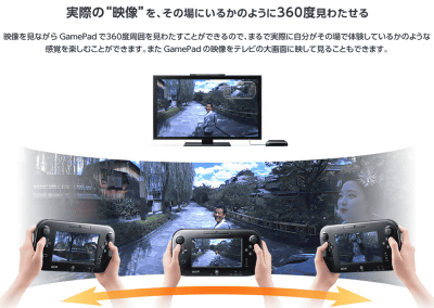 「Wii U パノラマビュー」は、ニンテンドーダイレクトなどでも紹介されていた、ゲームパッドを３６０度操作して映像を楽しめるダウンロード専用ソフトです