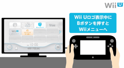 本体起動時のWii Uロゴが表示されている間に、Wii U GamePadやWiiリモコンのBボタンを押し続けると、直接『Wiiメニュー』に移動するようにしました