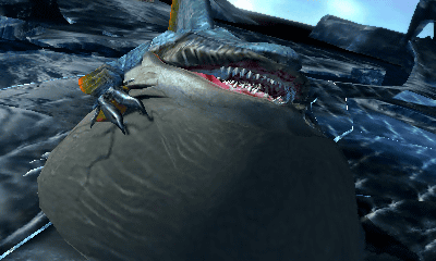 新モンスターとして、化け鮫「ザボアザギル」の紹介が追加