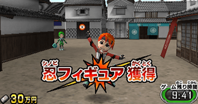 3DS「戦闘中」のステージ、くノ一、忍フィギュア、闘技場