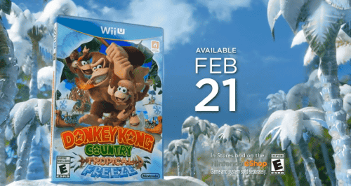 WiiU「ドンキーコング トロピカルフリーズ」は、北米では２０１４年２月２１日に発売予定となっており、日本より１週間ほど後に発売