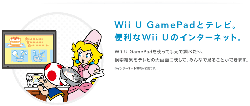 WiiUの本体機能の紹介のページです