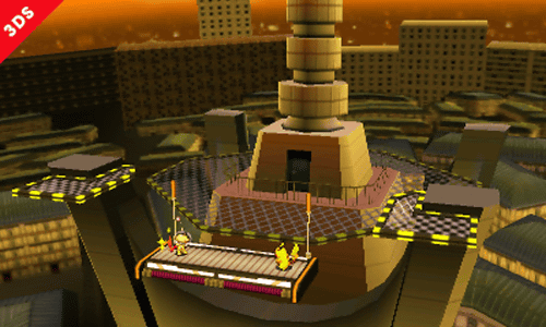 「スマブラ 3DS WiiU」の「プリズムタワー」のステージは移動型になっているようです
