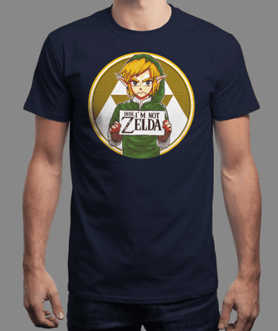 「ゼルダの伝説」の「ゼルダじゃないTシャツ」を海外ファンが作成しています