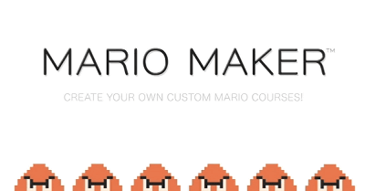 WiiU「マリオメーカー」（MARIO MAKER）が発表