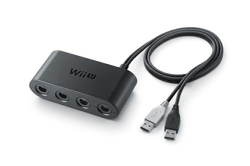「WiiU用ゲームキューブコントローラ接続タップ」は、これをWiiUに繋げれば、GCのコントローラーでスマブラWiiUが遊べるようになります