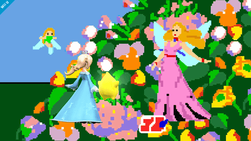 「スマブラ 3DS WiiU」の、パックランドの妖精の女王と、魔法の靴の画像がMiiverseに投稿されています