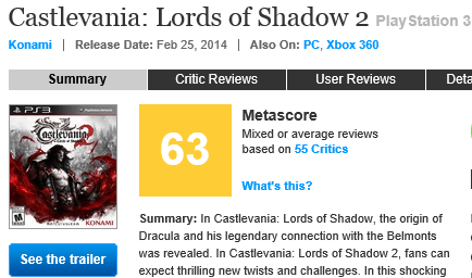 「悪魔城ドラキュラ Lords of Shadow 2」は、前作は「Castlevania Lords of Shadow」として、「キャッスルヴァニア」という名称で発売されていたのですが、今回の「２」では、「悪魔城ドラキュラ」の名称になっています