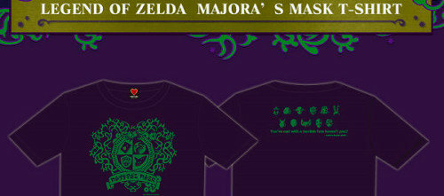「ゼルダの伝説 ムジュラの仮面 3D」のTシャツ、THE KING OF GAMESで受注販売