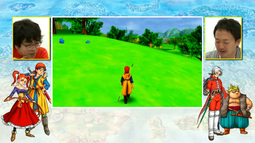 Vジャンプが公開していた前回の「ドラゴンクエスト８」の3DS版のプレイ動画は、草原の緑がテカっていて変だという意見もあったのですが、それについての補足も行われています