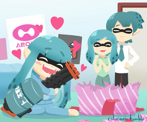 スプラトゥーン スピナーを買ってもらったイカちゃんを描いたコミックがキュートすぎると海外で話題 ゲームメモ