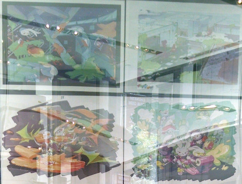 スプラトゥーンの貴重なイラストや設定資料がニンテンドーワールドストアに展示されています
