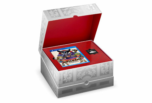 「PlayStation Vita ドラゴンクエスト メタルスライム エディション」は、ロトの紋章が光り輝く宝箱パッケージになっており、ドラクエの宝箱