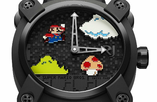 スイスの時計メーカー「Romain Jerome」（ロマン・ジェローム）が発表した新作の腕時計は、スーパーマリオがデザイン