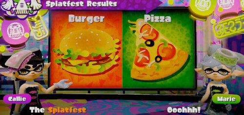 スプラトゥーン、「ハンバーガー VS ピザ」のアメリカのフェス第8回目の結果が発表