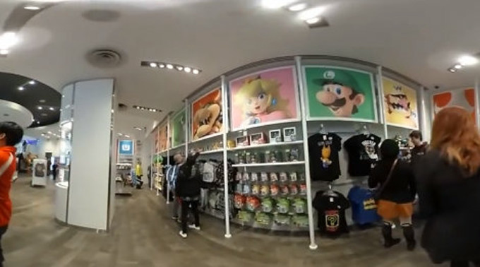 ニンテンドーNYの店内を360度自由に見渡せる動画が投稿される