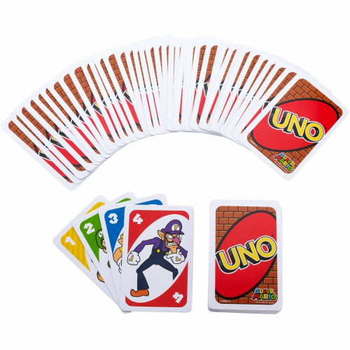 「ウノ スーパーマリオ」は、カードゲームの「UNO」と、任天堂のスーパーマリオのコラボ商品