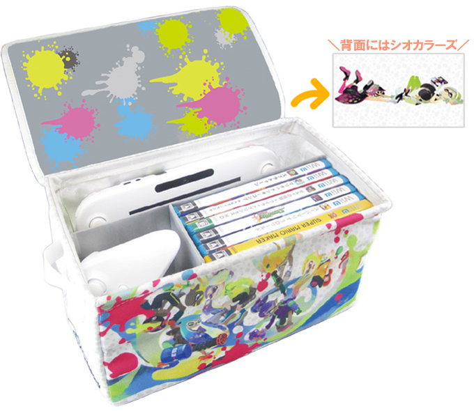 Jesnetが発売するこの商品は、WiiUゲームパッドなどを収納できるスプラトゥーンデザインのボックス