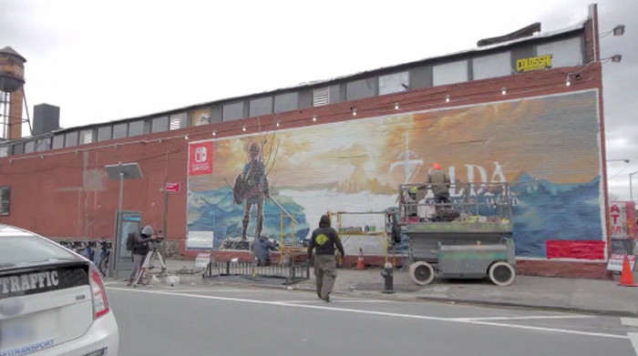 「ゼルダの伝説 ブレス オブ ザ ワイルド」の壁画アート作品の動画