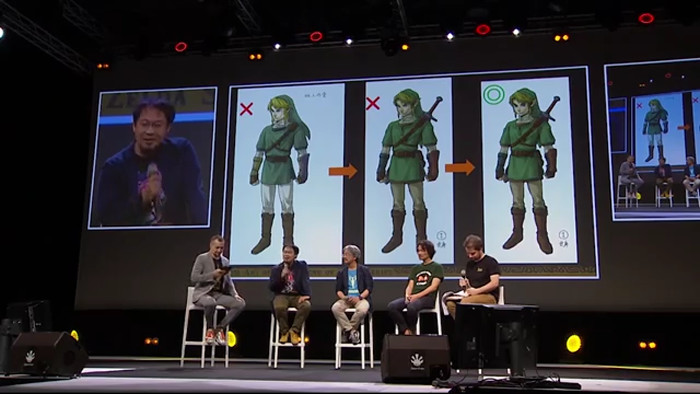 「The Art of the Legend of Zelda Series」と題された今回の講演では、「ゼルダの伝説 ブレス オブ ザ ワイルド」の他、これまでのゼルダシリーズのアートワーク