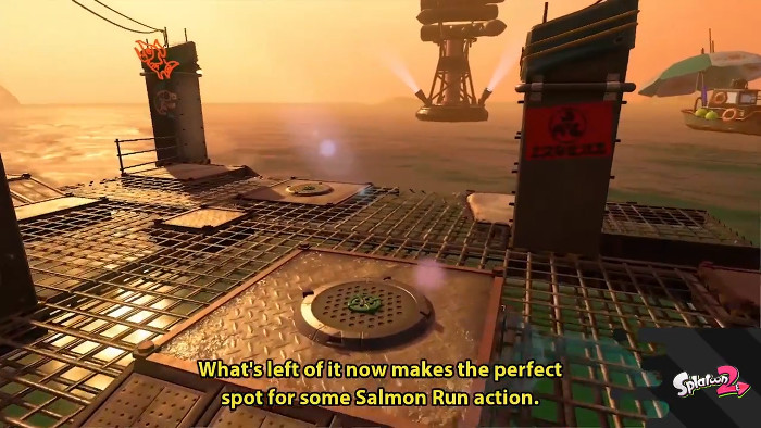 「スプラトゥーン2」の新ステージについては、まず、サーモンランの新ステージ「海上集落シャケト場」の追加
