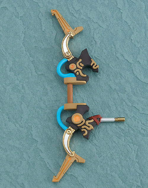 前述のねんどろいどガーディアンは、リンクと並べることが前提になっているのか、この「ねんどろいど リンク」で使うためのパーツ「古代兵装・弓」