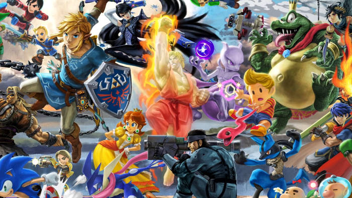 ニンテンドースイッチ「スマブラ スペシャル」の全員参戦イラストは、E3 2018で最初に公開されたデザインは、今作の最終的な全ての参戦キャラクター