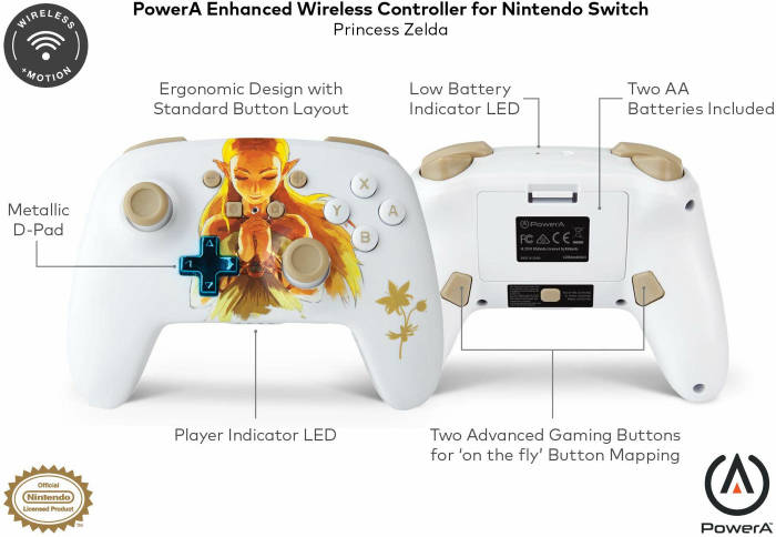 「PowerA Enhanced Wireless Controller for Nintendo Switch」は、海外で49.99ドルで発売中ですが、姫デザイン版は人気