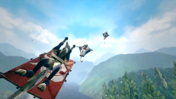 オトモ隠密隊で、アイルーとガルクが凧に縛り付けられているイラストは、なかなか可愛い感じに