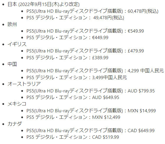 ソニーが今回「プレイステーション5」の値上げを行ったということは、今後、PS5の価格はしばらく下がることはないのだと思われます