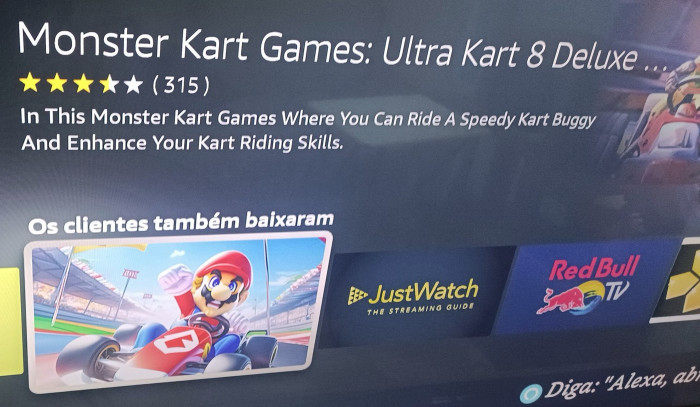スマートTV向けのゲームアプリとしては、「Monster Kart Games Ultra Kart 8 Deluxe」という「マリオカート8 デラックス」のパクリゲーも存在
