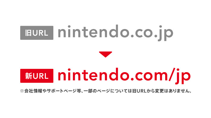 日本の任天堂の会社情報のページ、一部のサポートページのURLは変更されず、ニンテンドーリダイレクトも実施されないことが案内