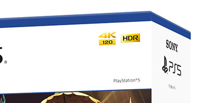 「プレイステーション5」本体のこれまでのパッケージには、上のような「8K」のロゴが存在