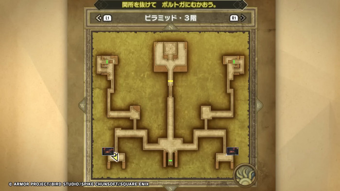 「ドラゴンクエスト3 HD-2D」では、ダンジョンのマップも表示されるので今の時代に合わせてヌルゲー化している部分