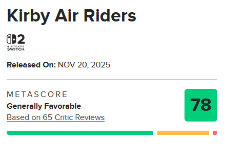 「カービィのエアライダー」の低い評価に繋がっているレビューとしては、ワンボタン操作などで最初は操作性にとっつきやすさを感じるものの、これは逆に状況に応じた使い分けをする場面が多々あり、誤操作してしまうことも多く、逆にこのゲームを上達するのに必要な敷居は普通のレースゲームよりも高く