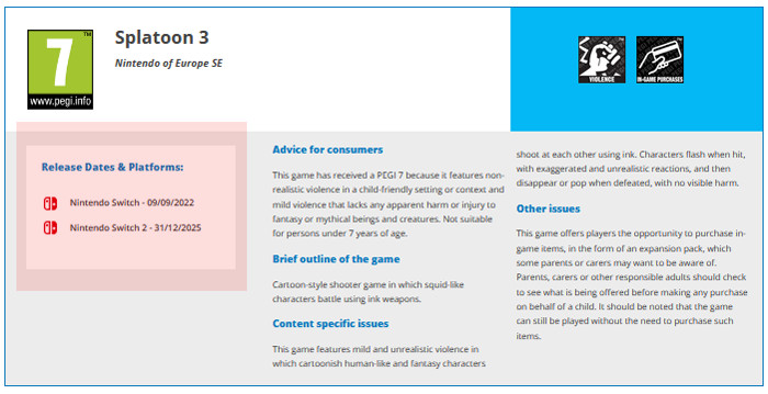 「スプラトゥーン3」もゼルダティアキンのように、スイッチ2エディションの新パッケージが発売される