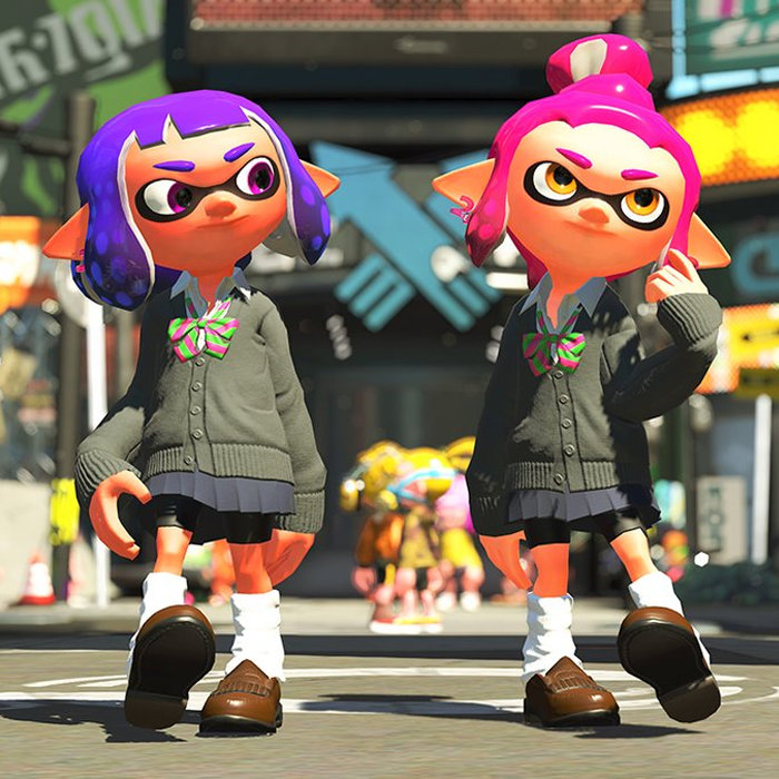 熱販売 スプラトゥーン amiibo ガール ２種 制服ギア 未開封 ゲーム 