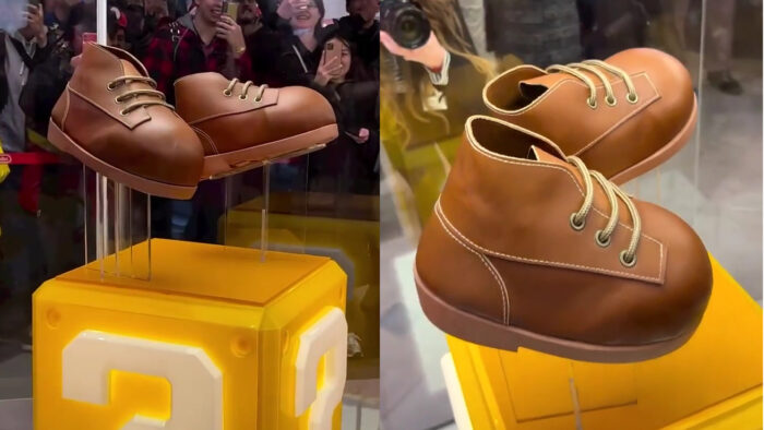マリオの靴、レッドウィングが製作。映画のブーツを忠実に再現し展示
