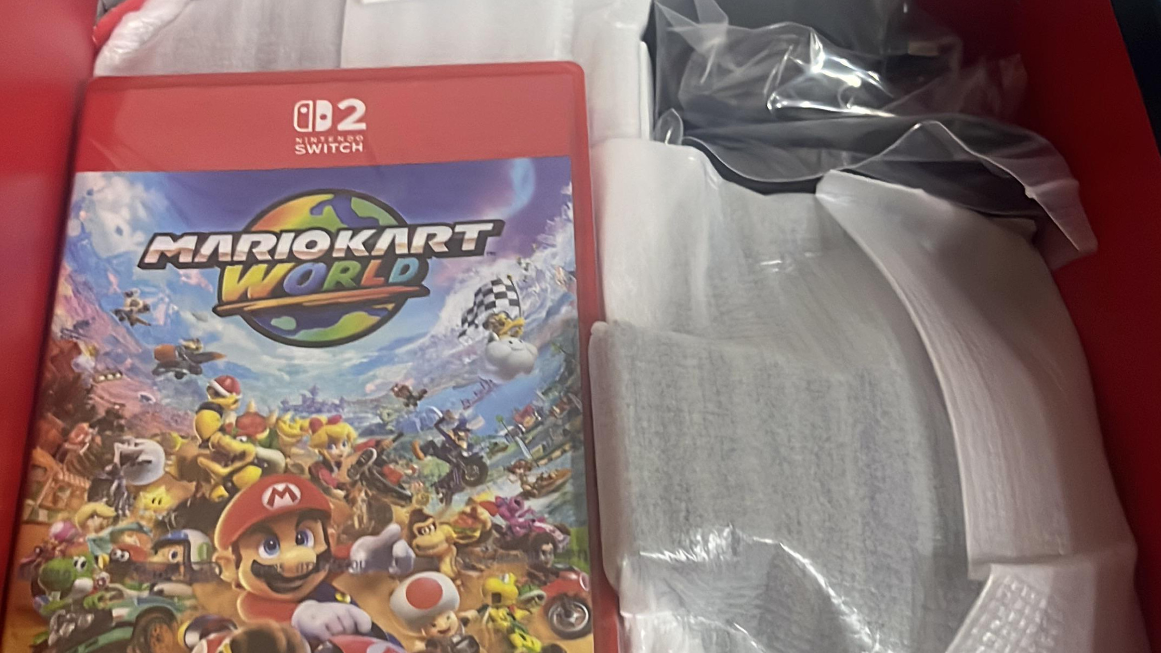 マリオカートワールド同梱版スイッチ2本体、コードもなくパッケージ版ソフト